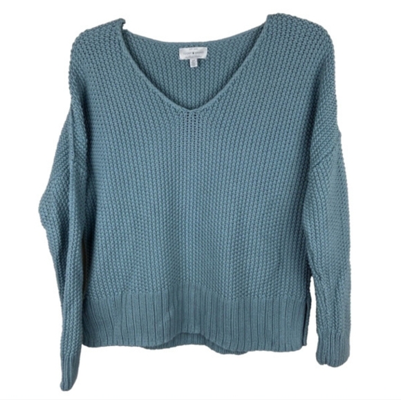 Lucky Brand Sweaters - Lucky Brand Green Knit Pullover V-Neck Sweater Size Small
